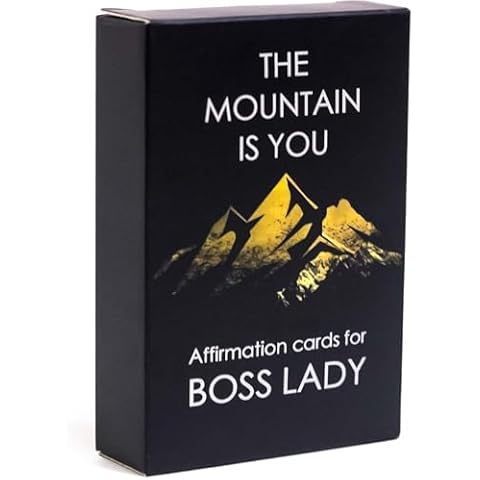 Faivykyd Affirmation Cards for Boss Lady, The Mountain Is You, 50 Daily Inspirational Cards for Women, Badass Positive Affirmation Cards Cover