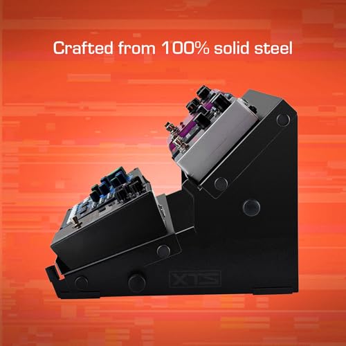 Image of XTS Mini Duo-Flex Desktop Stand, 2 Tiers with Trays for FX Pedals / Synths / Audio Interfaces / MIDI Controllers, Holds 2-4 Pedals or Machines on Each Tier, 15.5 inch Width, Fits Elektron Digitakt / Digitone / Octatrack & More