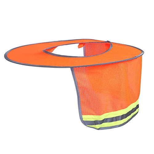 Hard Hat Sun Shield,Hard Hat Sun Shade Neck Protection,Full Brim Mesh Neck Shield Sun Visor with Reflective Strip,Sunshade Helmet Shade Neck Protective Cover Shield - Image 2