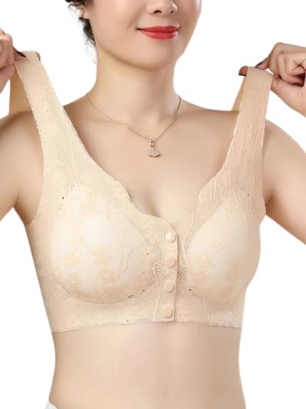 jalodari Women's Nylon Blend New Moms Padded Front Open Feeding Maternity Baby Nursing Bra-picture-11