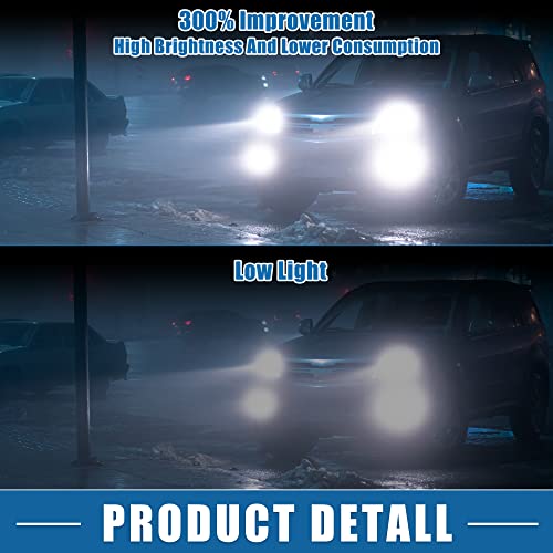 A Absopro AOPRO2303220326 H3 Led Fog Lights Bulbs 6000K Cool White Super Bright 80W Power 3570 Chips Led Car Driving Running Drl Fog Lamp Bright Ip67 Waterproof Aluminum White thumb #6