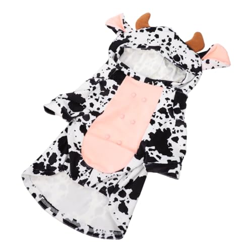 Disfraz creativo de vaca para perros y gatos