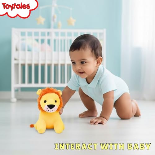 Image of TOYTALES Baby Lion Soft Toy for Kids | Cute Plush Stuffed Animal for Boys & Girls | Huggable Jungle Lion Teddy Bear | Small Cuddly Gift Toy for Toddlers & Babies