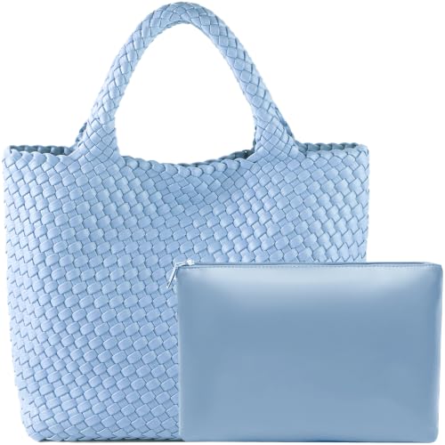 Image of JINMANXUE Fashion Woven Bag Shopper Bag Travel Handbags and Purses Women Tote Bag Large Capacity Shoulder Bags