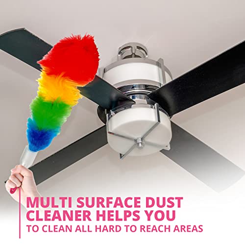 Image of WBM Duster, Long Electrostatic Feather Clean Like a Magnet, Hand Washable and Reusable with Microfiber