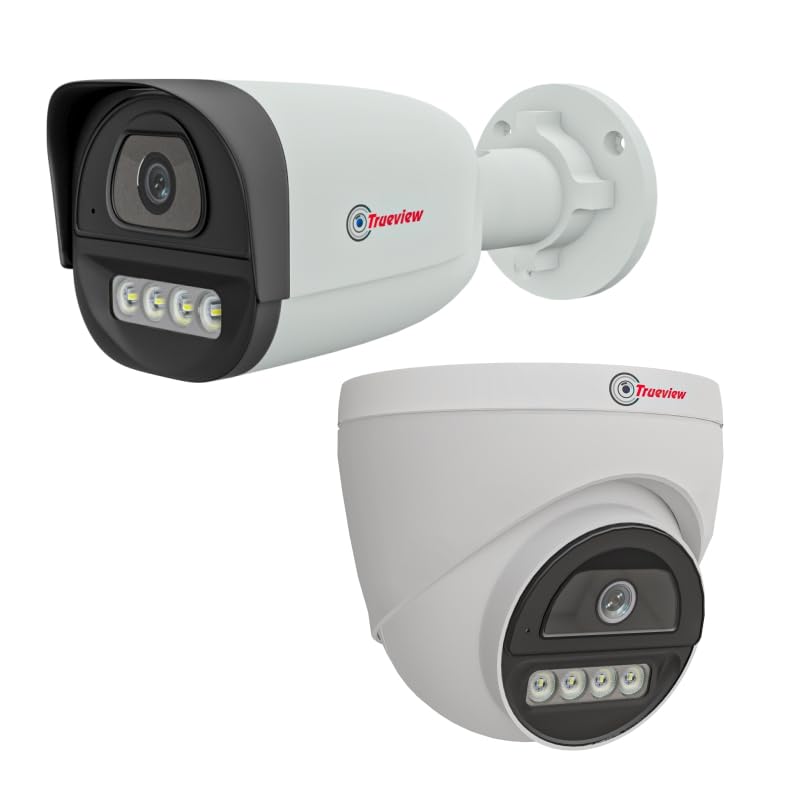 Image of Trueview 2MP Dual Light HD Dome and Bullet Wired CCTV Camera's with Built-in Mic | Works with DVR (TVI /AHD /CVI /CVBS) | All Time Color Vision, 3.6mm Lens, 20M IR, 15M White LED | H.265 Compression