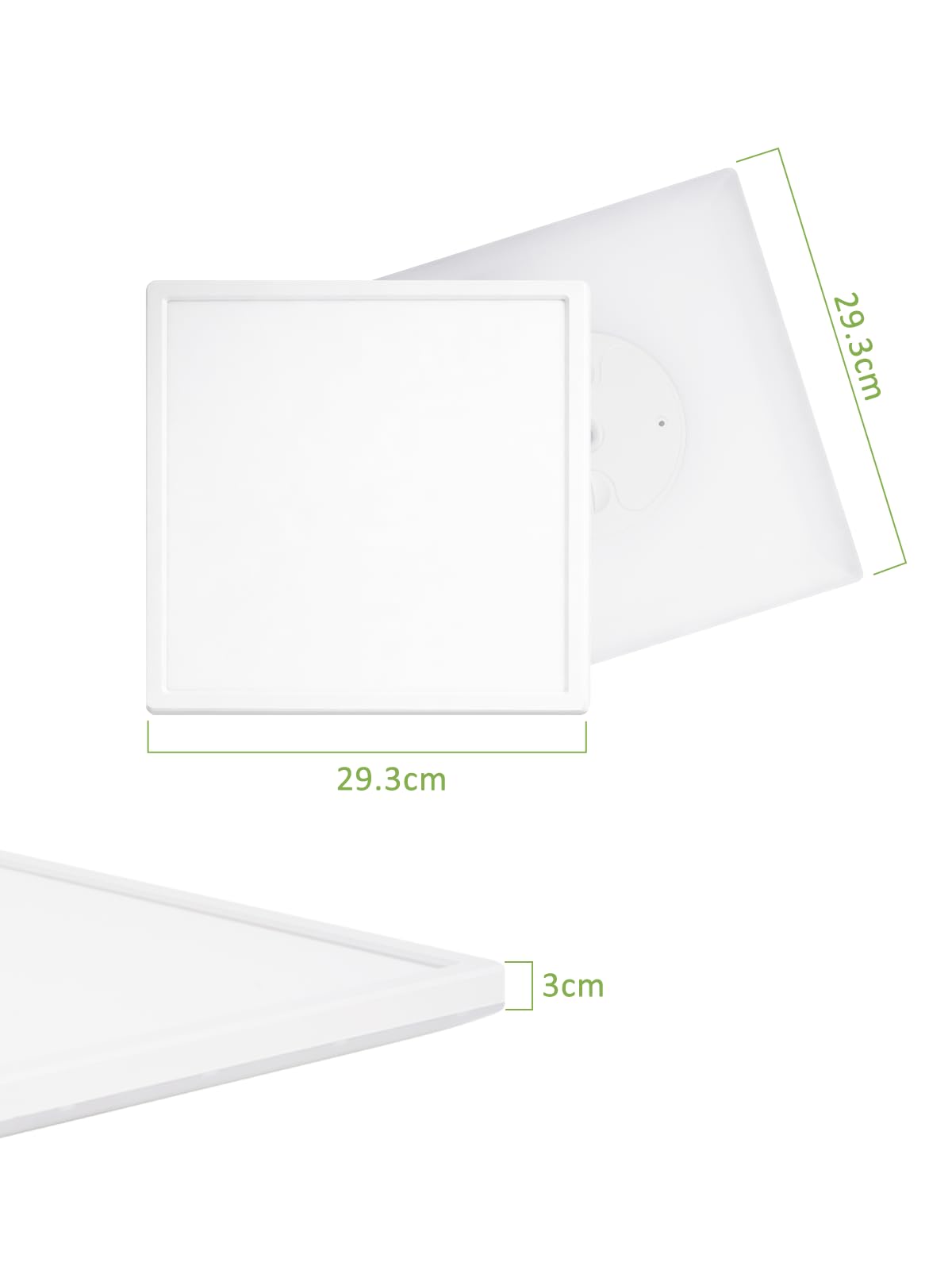 CBJKTX Plafonnier LED avec détecteur de mouvement carré 30x 0cm 18W 4000K