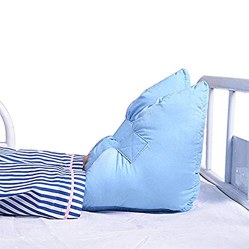 XIHAA Heel Cushion Protectors Pressure Relieving Heel Protector,Pressure Sore and Heel Ulcer Relief,Breathable Double Filled Moisture Wicking Core Blue (1 Pair)