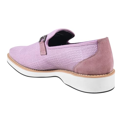 Image of LIBERTYZENO Mens Tuxedo Canvas Textile and Suede Leather Noble Loafers and Slip On Wedding Party Shoes for Easter Gift