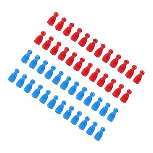 INOOMP 48pcs Human Shape Chess Pieces Portable Game Pawns for Board Games Colors for Family Fun Develops Intelligence Logical Thinking