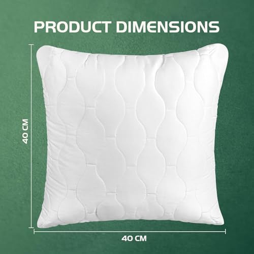 Utopia Bedding Kopfkissen 40x40 cm (2er Set), Gestepptes Kissen für Bett und als Dekokissen, Kissenfüllung, SofaKissen, Zierkissen für Couch (Weiß)