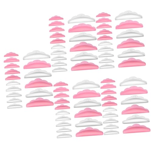 Kit rehaussement de cils silicone Healvian avec 100 coussinets réutilisables blancs roses