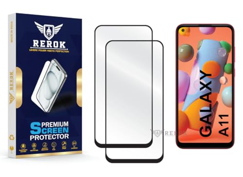 Image of Gorilla Tempered Glass Screen Protector Compatible with Samsung Galaxy A11 [Pack of 2] | Edge-to-Edge, Bubble-Free, Case Friendly, Easy Installation Kit