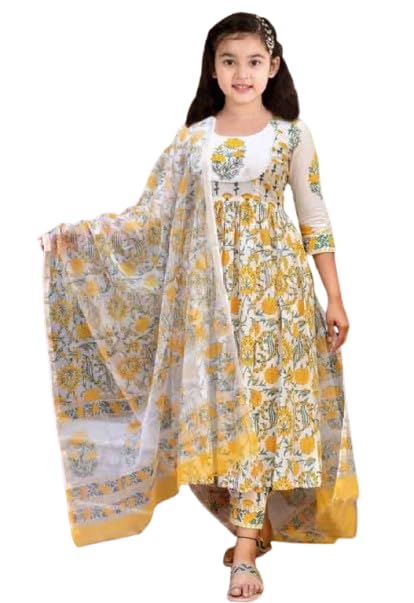 MIVASTRI Girls' Rayon Kurta Pant and Dupatta Set | Printed Salwar Suit Set | Ethnic Kurta and Kurti Set with Dupatta for G... - Review, Price and Buying Guide