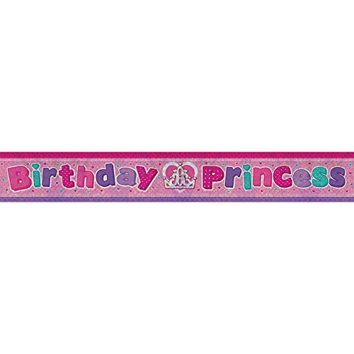 Bannière anniversaire princesse 2.7m Amscan pour décorer facilement