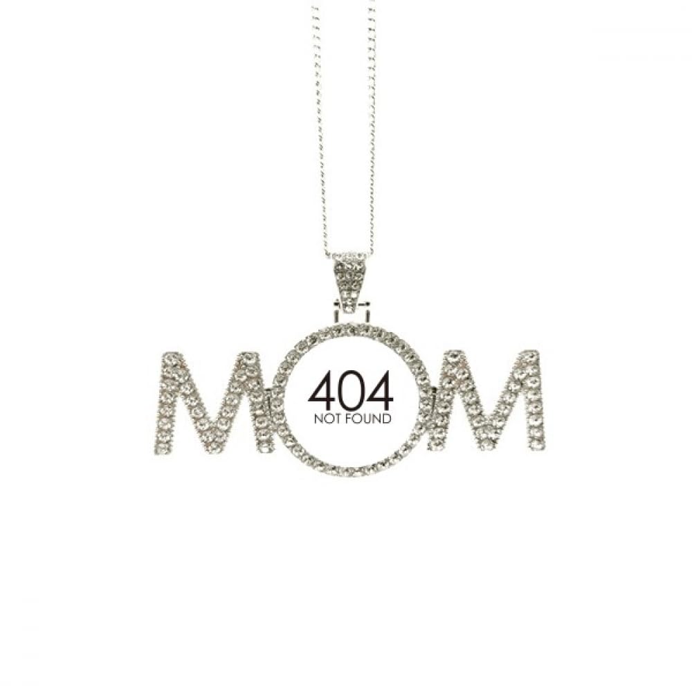 Collier Programmer 404 Error Not Found en acier argenté pour femme