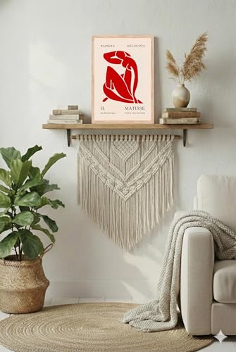 Image of BLINKART Henri Matis Aesthetic Modern Art Walls With Frame | Natural Wood Texture | Living Room Bedroom Office Wall Decoration | Poster Home Decor Frames Wall Bedroom | 12x8 Inches (D236)