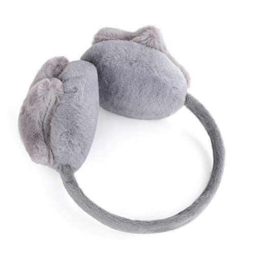 Image of JIAHG Boys Girls Cute Cartoon Football Winter Warm Earmuffs Soft Faux Fur Ear Warmers Kids Outdoor Thermal Plush Ear Muffs