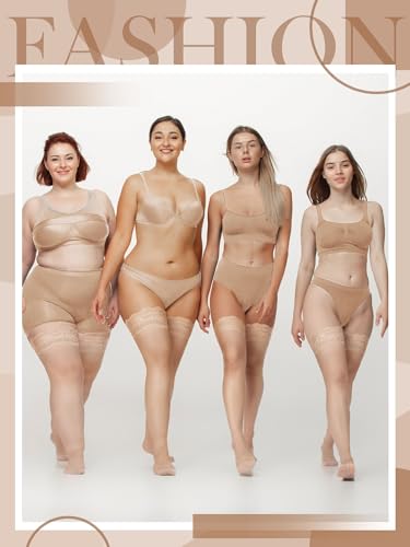 Image of Boao Women Thigh High Stockings Anti-skid Silicone Lace Stockings Silk Stocking Tights for Women and Girls Supplies