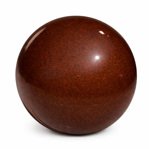 Boule de poterie en céramique pour jardin Marron brillant Diamètre 40 cm