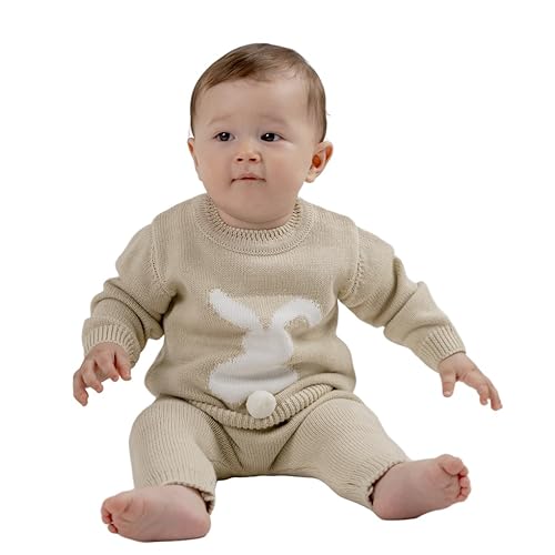 Image of Minora Baby Winter Clothing Set |Pants and Sweater for Boys and Girls |Long Sleeve Tops and Pants Outfits |0-12 Months