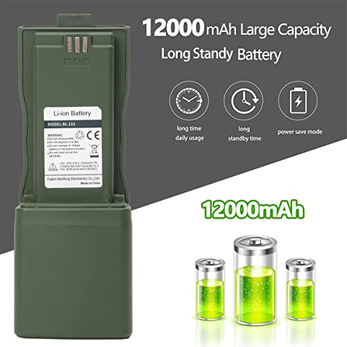 Baofeng Ar-15210W High Power Ham Radio Portable Tactical Two Way Radio Long Range Walkie Talkie 12000Mah Battery Full Kit (Green) #TOP6