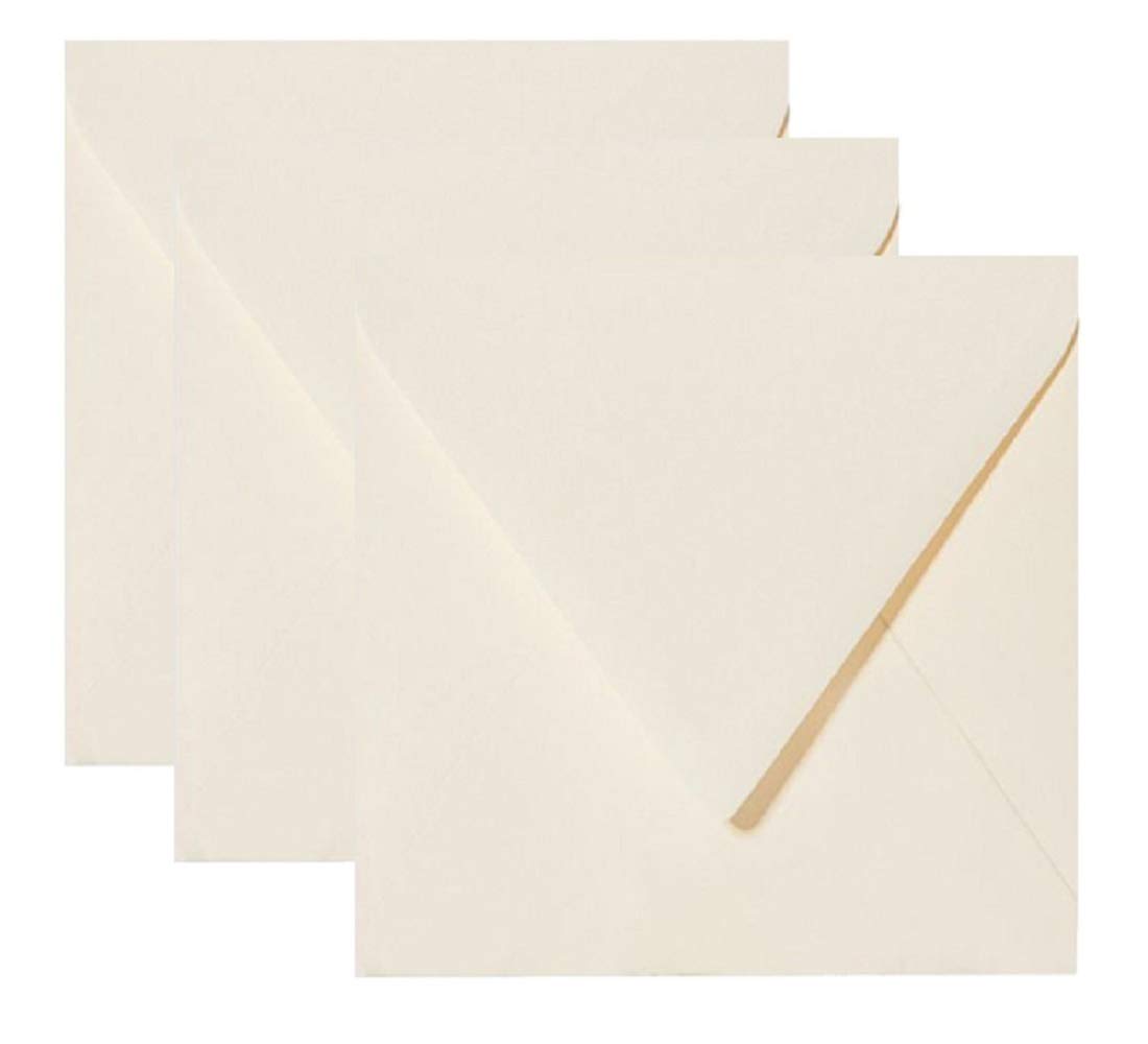 Quadratische Briefumschläge 110 x 110 mm,120 g/qm, für Einladungen und Gutscheine, 250 Umschläge Chamois