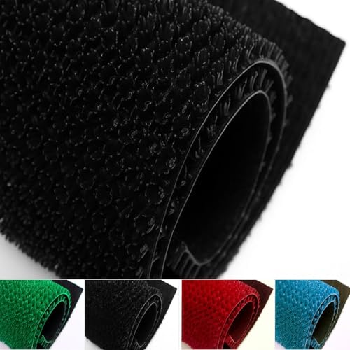 Image of YALISH Polyvinyl PVC Spike Entrance Door Mats for Home, Offices, Hotel Rooms Artificial Grass Turf Mat, Multiple, Textured Surface, Indoor Outdoor Use (Black - 2 X 3 FT / 60 X 90 CM)