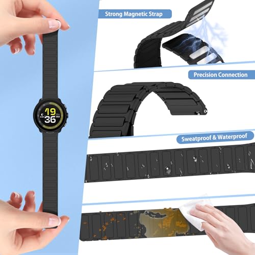 Correa negra de silicona para reloj SUUNTO VERTICAL 2 miniatura 3