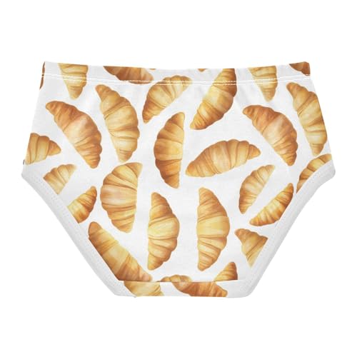 Cotton Toddler Girls Underwear Croissants Brown Food White Panties Little Girl Cartoon Briefs Girls Undies 2t2