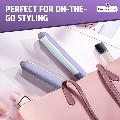 Image of Mini Hair Straightener & Curler, Portable Travel Flat Iron with Ceramic Tourmaline Plates, Compact & Lightweight for Quick Styling, Ideal for Teens and Adults
