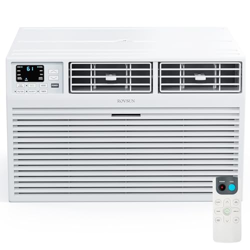 ROVSUN 12000 BTU Through the Wall Air Conditioner with Remote Control, 3-in-1 Wall AC Unit, Dehumidifier & Fan with Timer for Bedroom, Living Room, Apartment, Dorm up to 550 Square Feet, 115V/60Hz