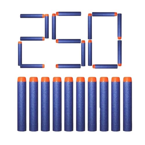 Image of VERAT Hollow Out Soft Foam Refill Darts for N-Strike Elite Series Blasters Soft Foam Refill Darts for Nerf N-Strike Elite Blasters Hollow Safe & Durable Darts Premium Foam Bullets(Blue, Pack of 250)