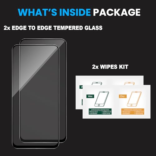 Image of ArmourPro Military Grade Gorilla Tempered Glass Compatible For Infinix Smart 10 5G (6.67 Inch) With Easy Installation Kit for Smartphone| Edge To Edge Coverage | Black, Pack of 2