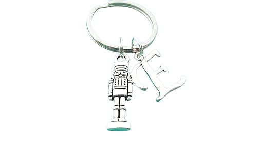 Nutcracker Keychain - Holiday Stocking Stuffer - Simple Charm Handmade Jewelry - Gift for Her (E)