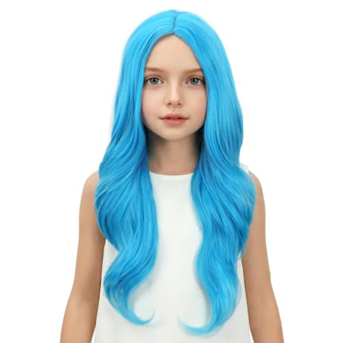 Image of Black Wig Long Black Middle Part Wig Long Wavy Curly Wigs Heat Resistant Synthetic Wigs for Daily Party Use