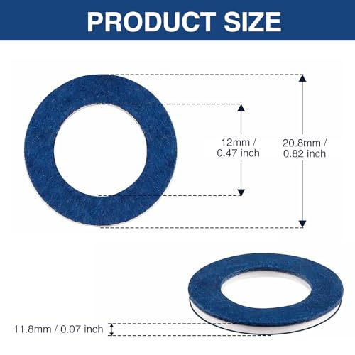 Image of 100-Pack 90430-12031 Oil Drain Plug Gaskets Replacement for Toyota Lexus Scion Crush Washer Seals Replaces# 9043012031 Aluminum