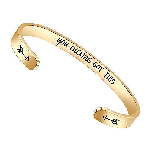 Btysun Bracelets for Women Mothers Day Bracelet Gifts from Daughter Inspirational Gifts for Women Graduation Gifts for Her Motivational Birthday Cuff Bangle Friendship Personalized Mantra Jewelry…