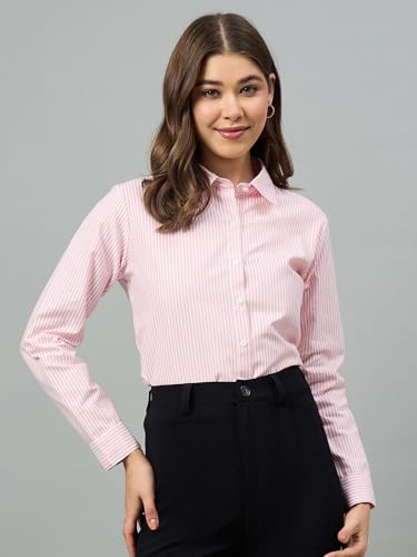 Image of Style Quotient Women Solid Polycotton Regular Formal Shirt