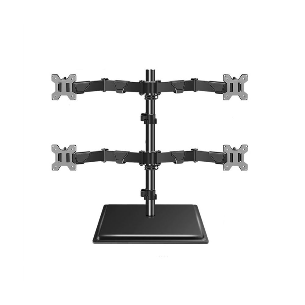 SaryEdge Height - Adjustable Monitor Stand Arm Quad Monitor Mount Stand, Fully Adjustable Free-Standing Monitor Desk Mount, fits 4 Monitors up to 40 Inch, Hold,