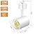 VANoopee Dimmer Included 5-Color 6-Light LED Track Lighting Kit with 6.6FT H Type Track Lighting Rail, with H Track Floating Canopy Connector White
