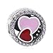 ZHANGCHEN 925 sterling silver bead charm smalto rosso rosa amore cuore perline charm fit donne casseruola braccialetto e collana gioielli fai da te