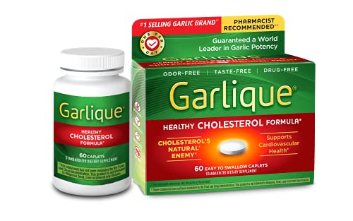 Garlique Healthy Cholesterol Formula With 5000 Mcg Of Allicin, 60 Enteric Coated Caplets (Pack Of 2) #TOP5