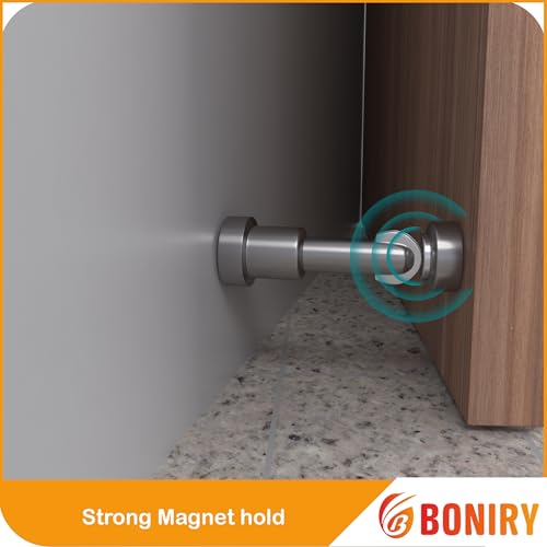 Image of Boniry Premium Magnetic Door Stopper | Durable, Stylish & Rustproof | Protects Doors | Strong Hold, Easy Installation, Perfect for Home & Office Use (4, Matt)