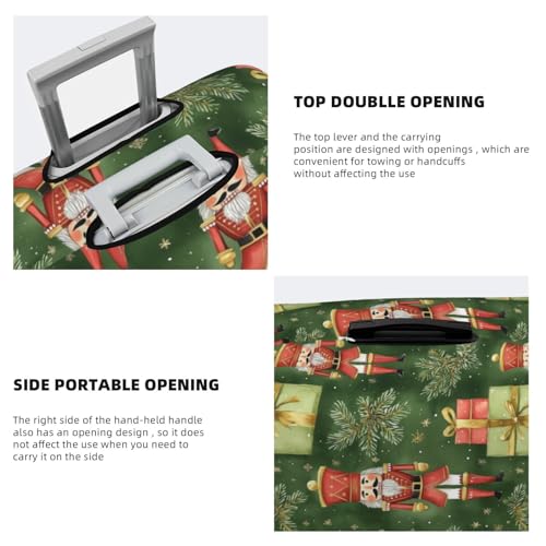 Nutcracker Christmas Luggage Cover Protector Elastic Washable Anti-Scratch Suitcase Covers With Zipper Closure For Luggage 18-32 Inch X-Large4