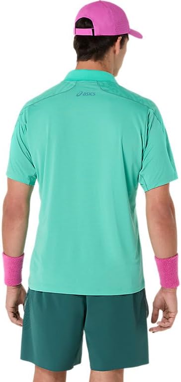 ASICS Men's Match Jacquard Polo SS TOP Tennis Apparel