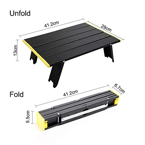 WERTAZ Folding Camping Table Portable Aluminium Beach Table Folding Mini Folding Picnic Table Light Compact for Camping Picnic Outdoor Travel Beach - Image 3