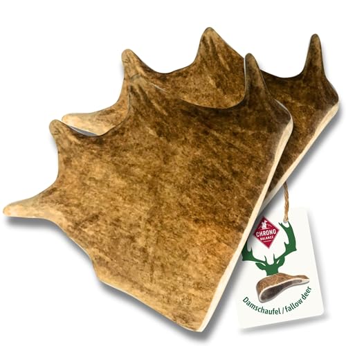 ChronoBalance® XL Damwild Hirschgeweih für Hunde Kauspielzeug: 100% Hirschgeweih echt Hundespielzeug zur Zahnpflege, Hunde Kauartikel, Kausnack Hund mit Mineralstoffen & Nährstoffen, XL (2er Set)
