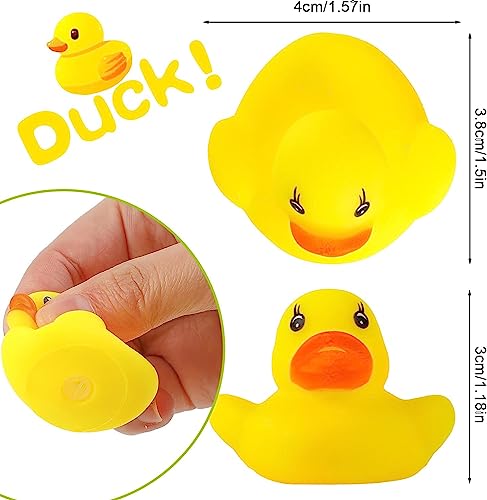 DERAYEE Badespielzeug Baby,Gummiente,Gummi Badeenten,Gummi Enten,Float und Squeak Mini Enten Badewanne Spielzeug für Kinder Dusche,Geburtstag (gummiente, 50PC)
