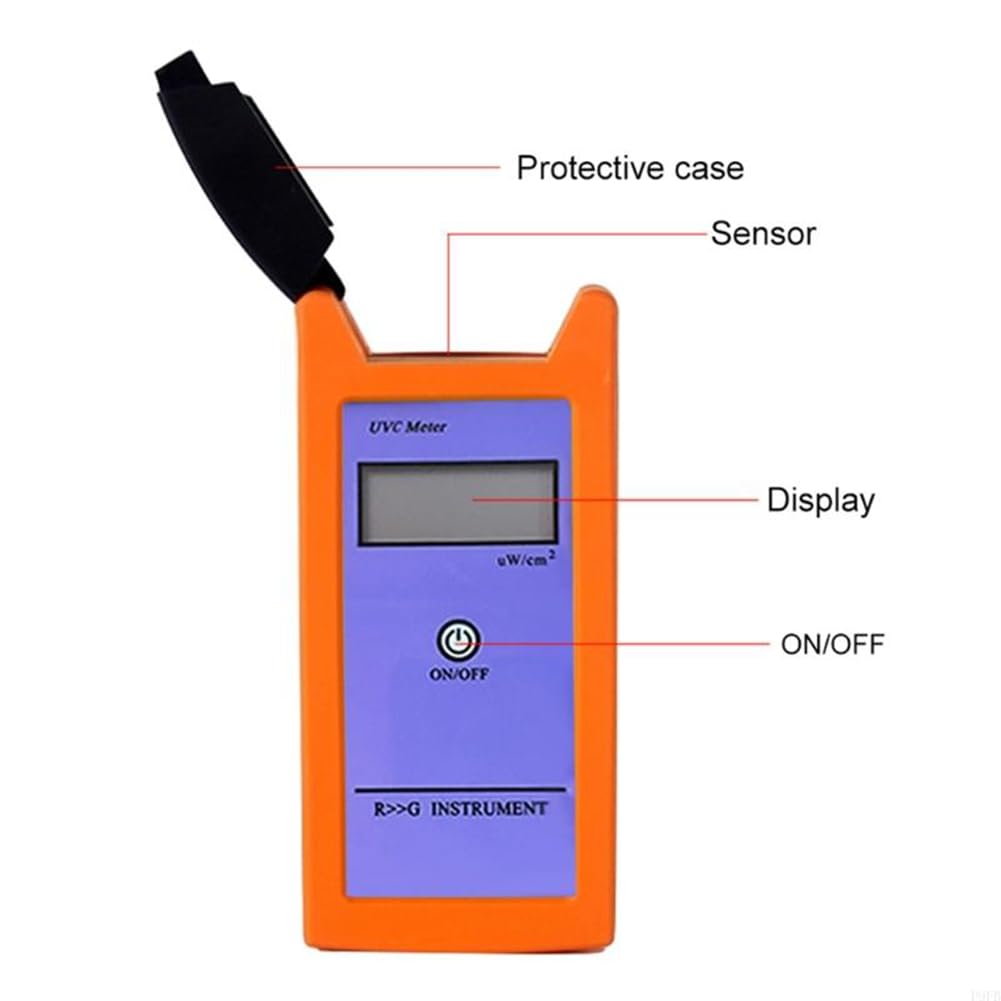 Medidor de Luz UVC de 0 A 1999 ΜW/cm² para Reptiles. Medidor de Índice UV. Espectro de Radiación UV de 220 A 280 NM. Medidor Portátil para Reptiles.